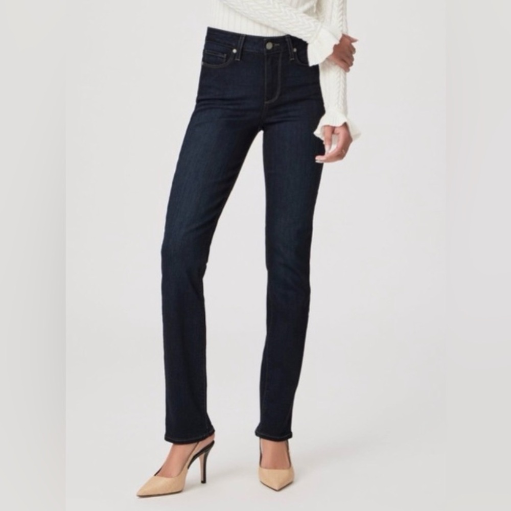 PAIGE Women's Skyline Straight Midnight Blue Straight Leg Jeans - size 29